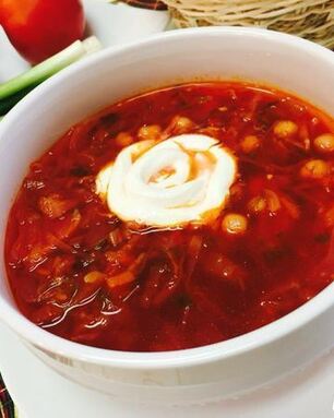 Борщ с репой и нутом