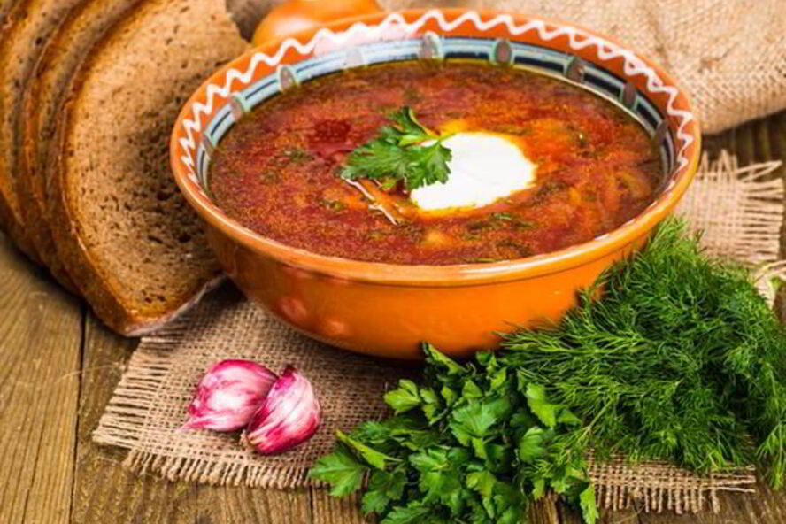 Рецепт борщ с салом