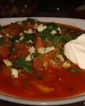 Борщ со свининой