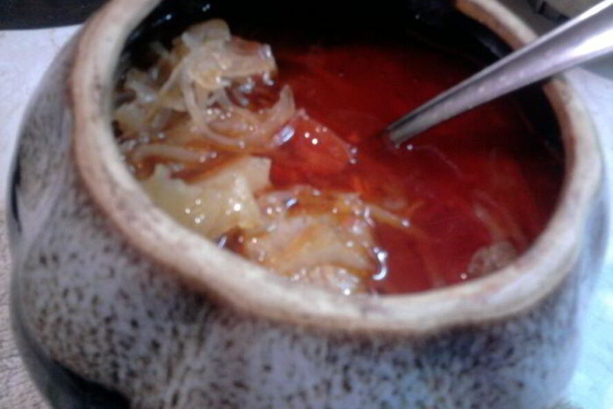 Рецепт борщ в горшочках