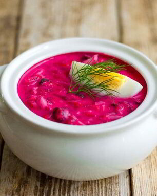 Холодный диетический борщ