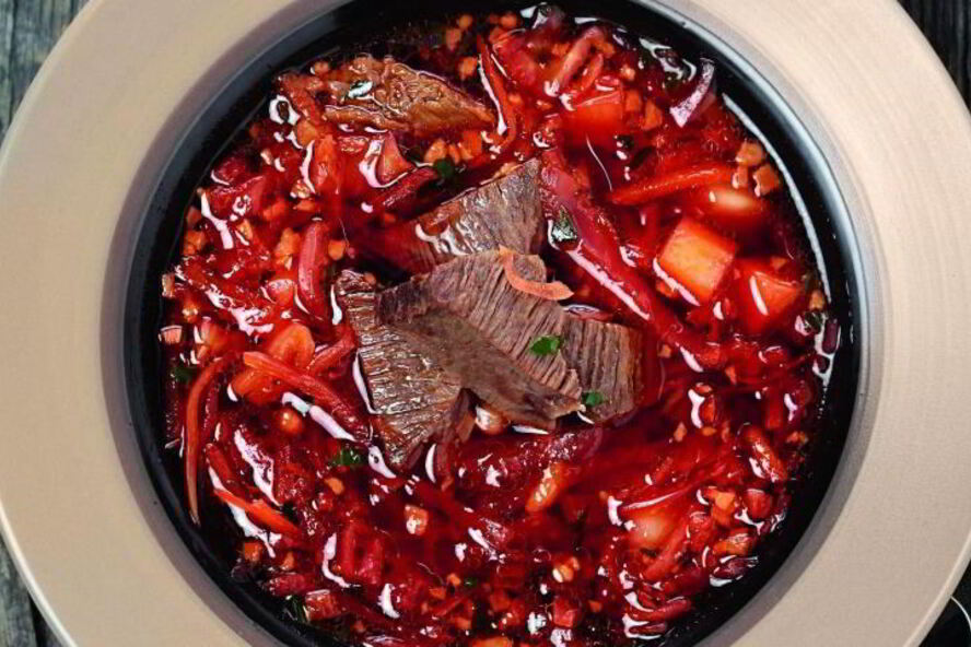 Рецепт классический борщ на говяжьей грудинке