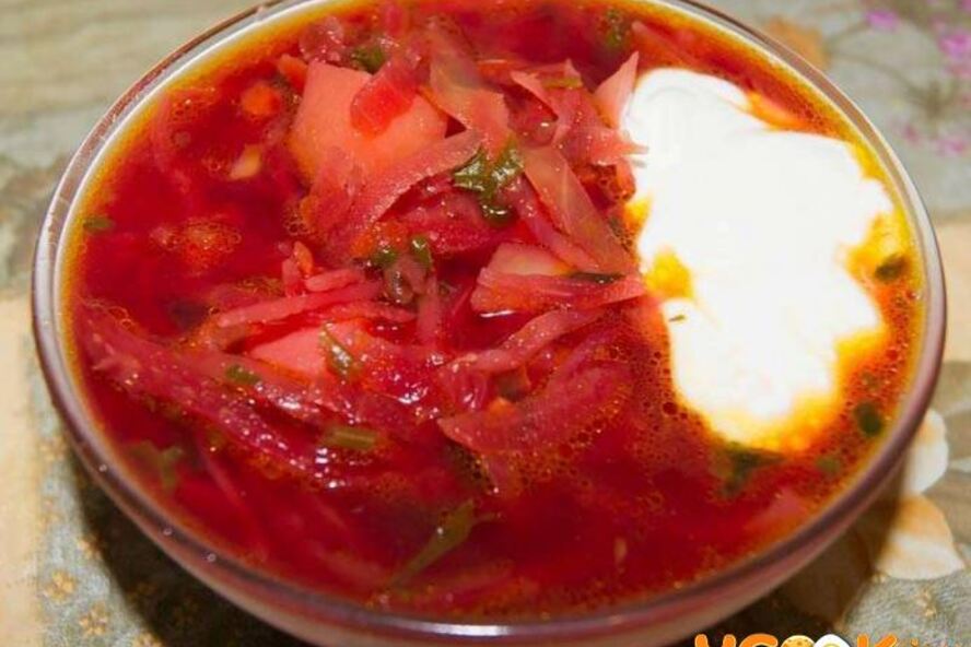 Рецепт овощной борщ
