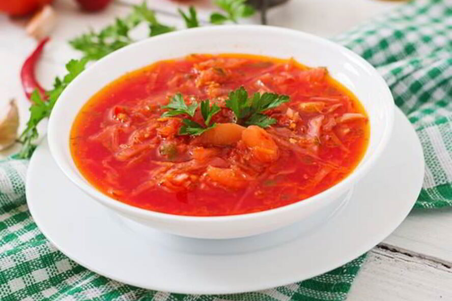 Рецепт пикантный постный борщ