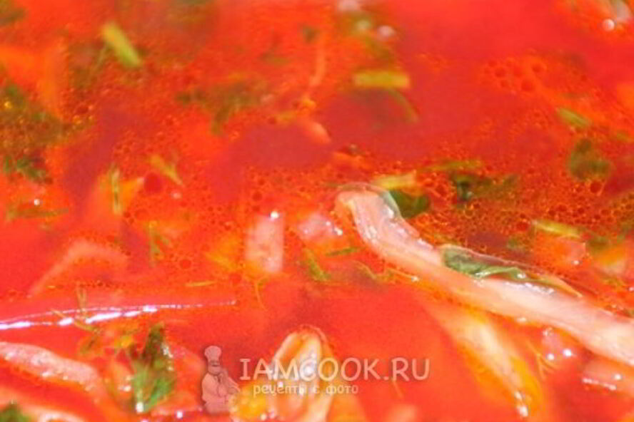 Рецепт постный борщ с фасолью