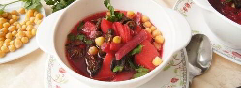 постный борщ с нутом и грибами. Шаг 7