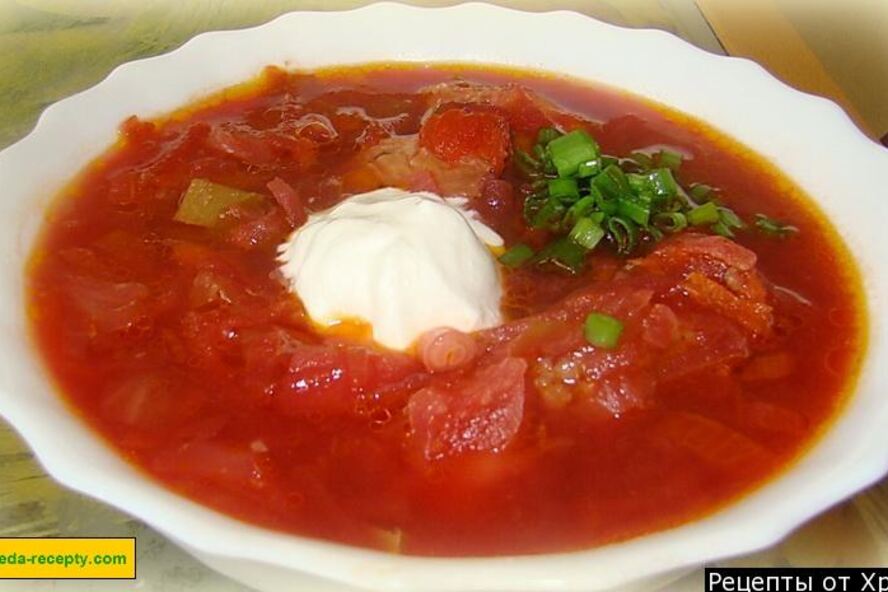 Рецепт простой и вкусный мясной борщ из говядины