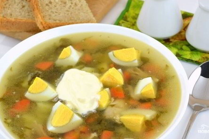 Рецепт зеленый борщ с курицей