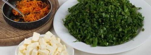 зеленый борщ со щавелем и адыгейским сыром. Шаг 8