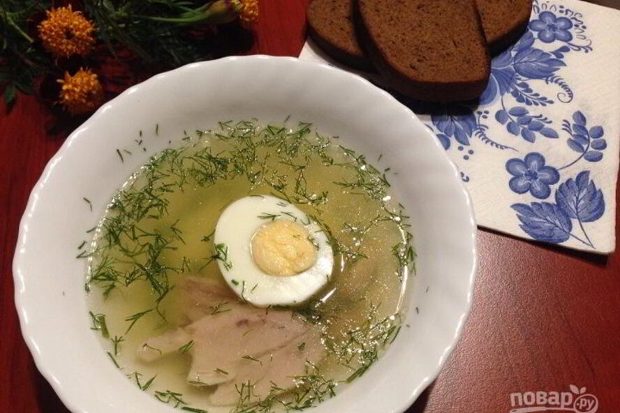 Рецепт куриный бульон с яйцом