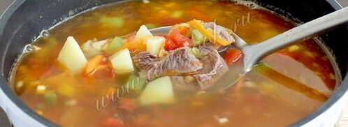 фасолевый суп с мясом. Шаг 10