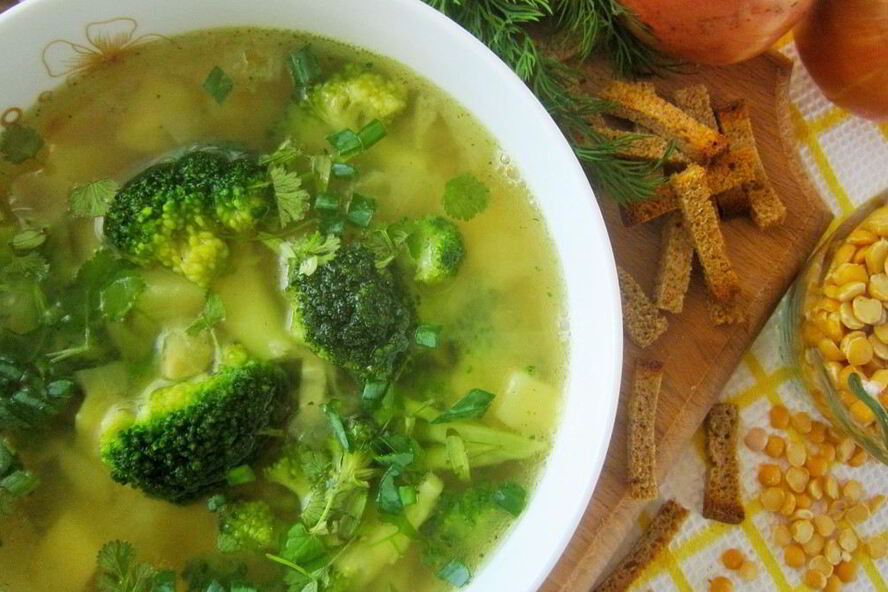 Рецепт гороховый суп с брокколи
