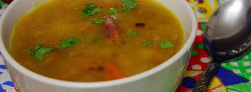 гороховый суп с копченой колбасой. Шаг 6