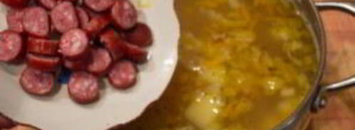 гороховый суп с охотничими колбасками. Шаг 6