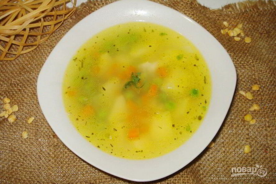 Рецепт суп гороховый постный