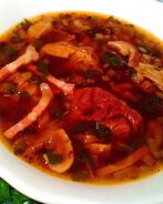 Гречневый суп с белыми грибами и беконом