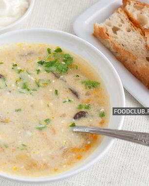 Грибной суп с перловкой