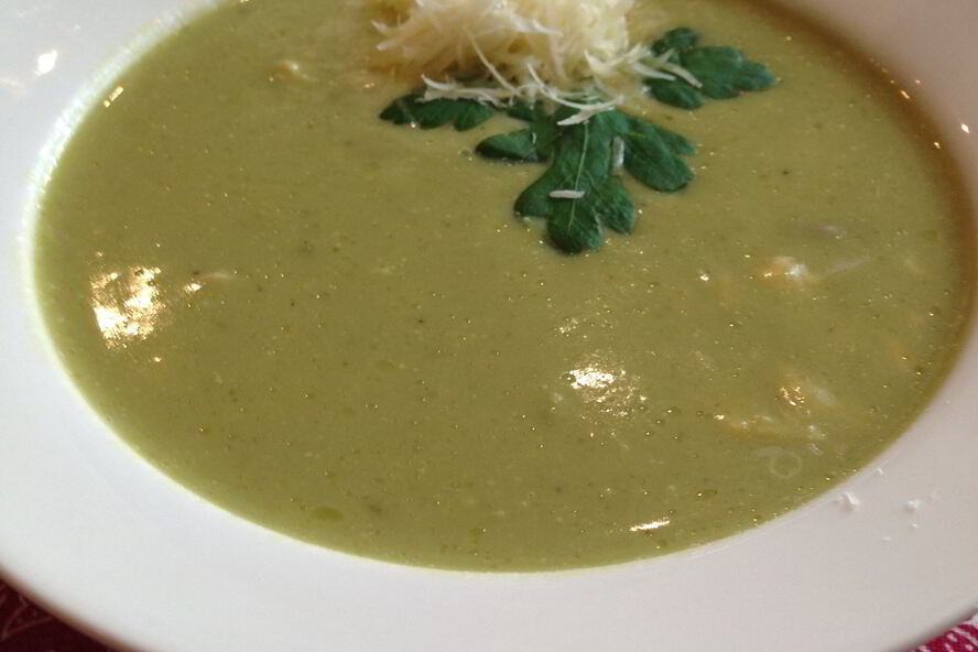 Рецепт крем-суп из брокколи с лососем