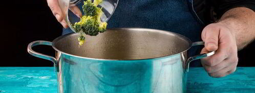 крем-суп из брокколи с морскими гребешками. Шаг 5