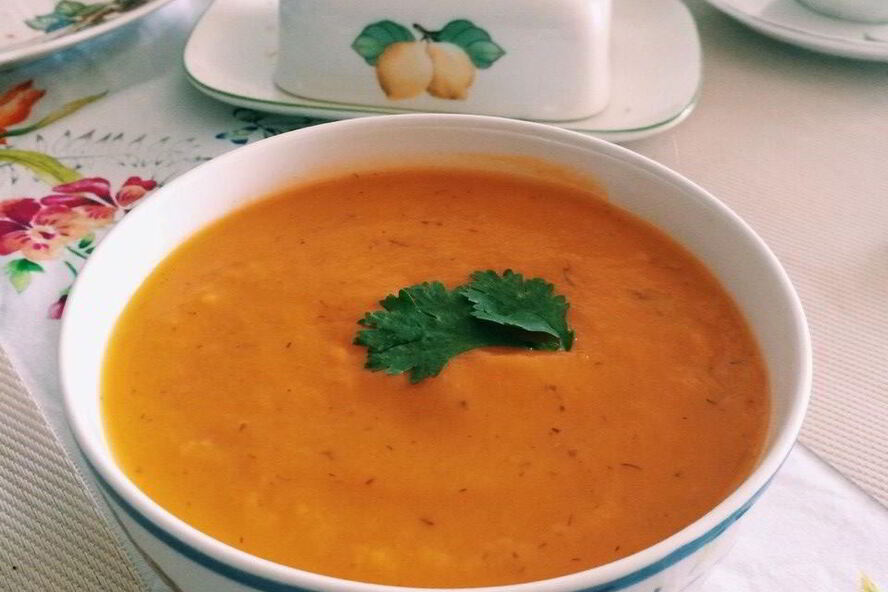 Рецепт крем-суп из тыквы с зеленью