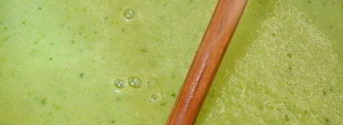 крем-суп из зеленого горошка и салата айсберг. Шаг 7