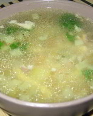 Куриный суп с домашней лапшой