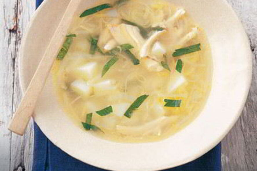 Рецепт куриный суп с луком пореем