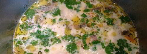 молочный суп с грибами. Шаг 5