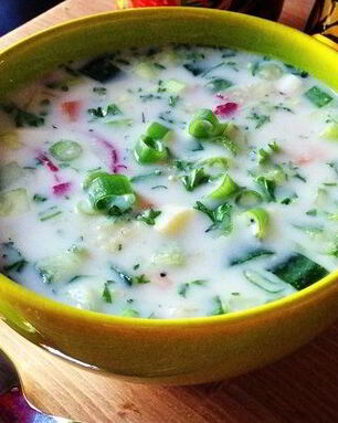 Окрошка без колбасы