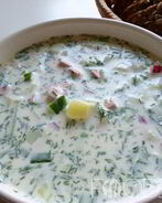 Окрошка классическая с колбасой