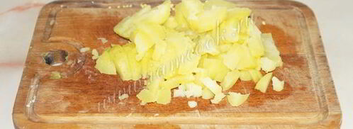 окрошка на кефире без колбасы. Шаг 4