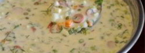 окрошка на кефире и минералке. Шаг 9