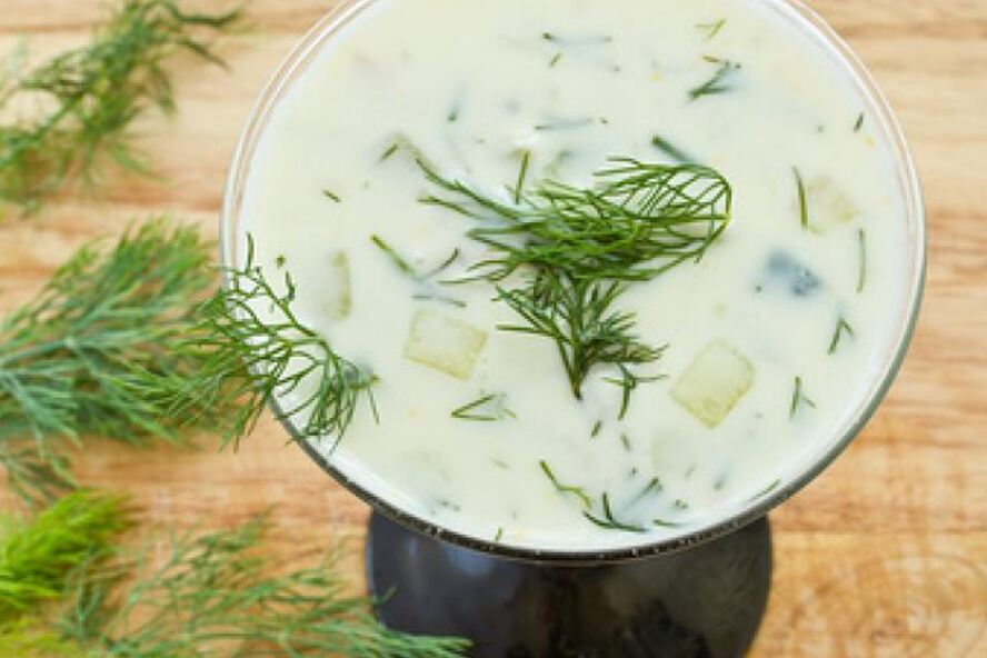 Рецепт окрошка на кефире