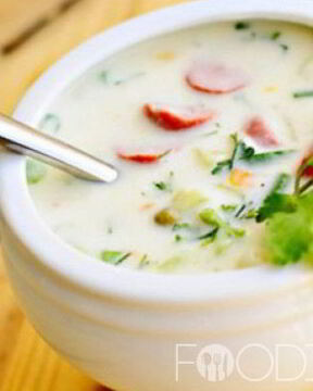 Окрошка на квасе и кефире