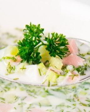 Окрошка на сыворотке