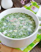 Окрошка с колбасой