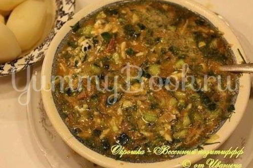 Рецепт окрошка с мясом