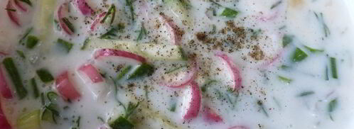 овощная окрошка с тунцом. Шаг 4