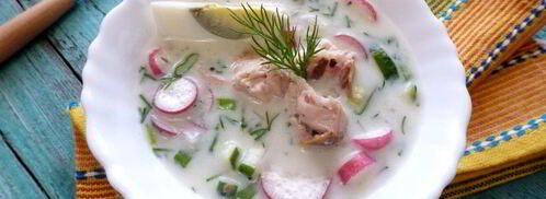 овощная окрошка с тунцом. Шаг 5