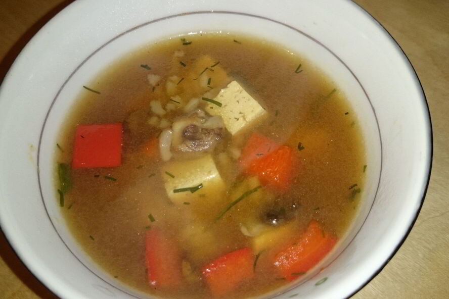 Рецепт острого японского супа с тофу