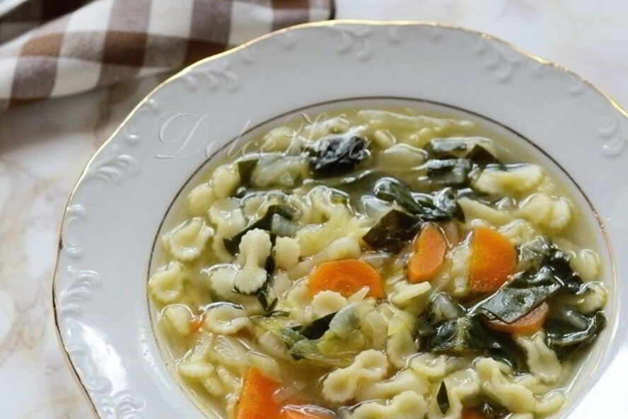 Рецепт легкий овощной суп с пастой