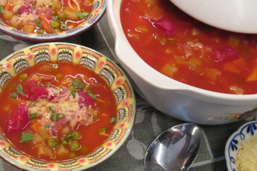 Рецепт минестроне с беконом