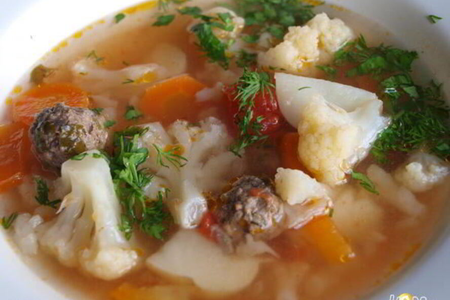Рецепт овощной суп с фрикадельками диетический