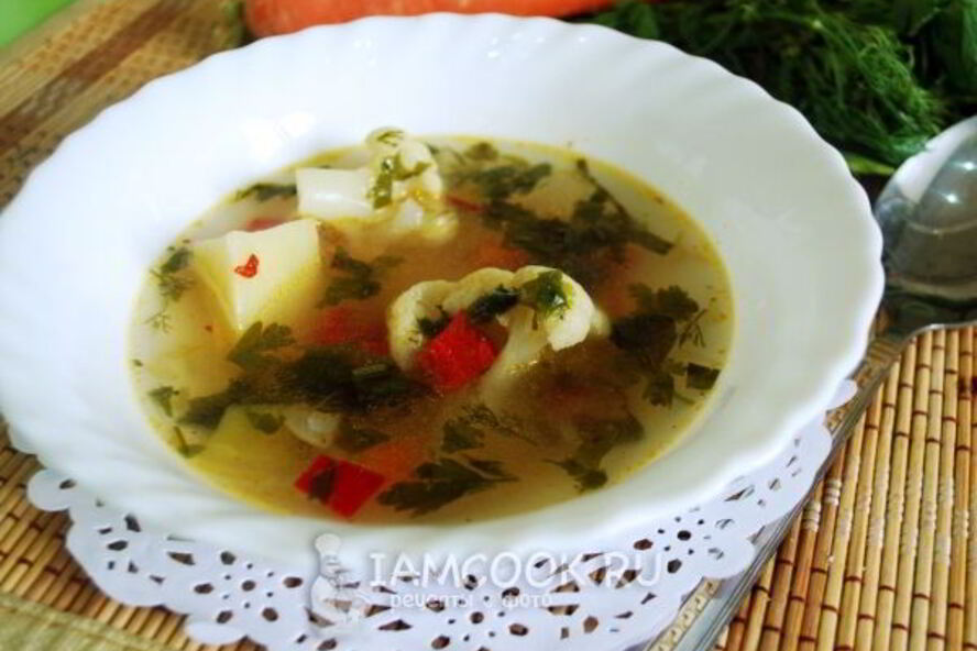 Рецепт овощной суп с цветной капустой