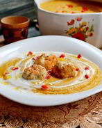 Пряный суп-крем из чечевицы и моркови