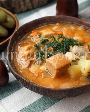 Рассольник с фасолью