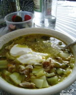 Рассольник с курицей