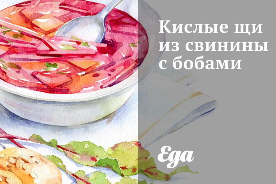 Рецепт кислые щи из свинины с бобами