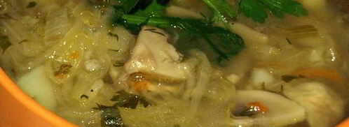 постные щи из квашеной капусты с шампиньонами. Шаг 5