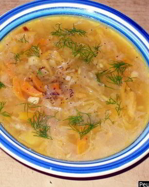 Постные щи из квашеной капусты